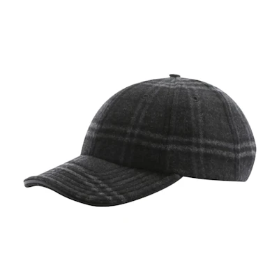 Burberry Check Wool Cap Unisex Couple Style - Gray. 80440681003
