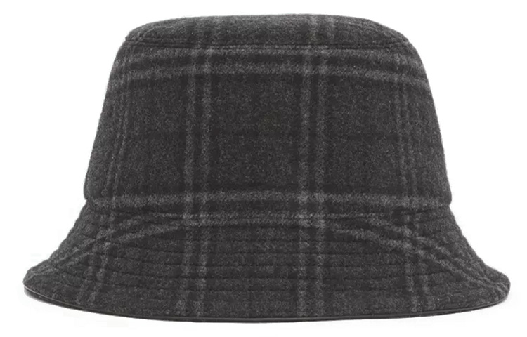 Burberry Check Wool Cashmere Bucket Hat Unisex Couples Style 80440771 圖 3