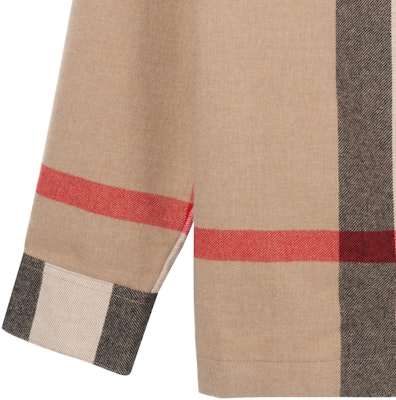 Burberry Check Wool Jacket with Double Zipper in Khaki. 80501351 Details for Burberry Check Wool Jacket with Double Zipper in Khaki. 80501351