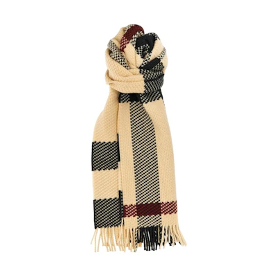 Burberry Check Wool Scarf Unisex Couple Design - Multiple Colors. 8079240STONE