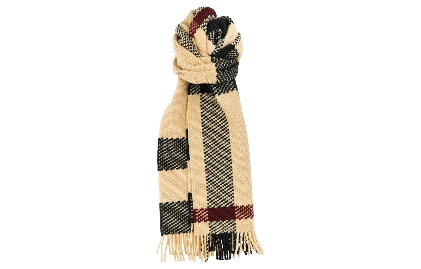 Burberry Check Wool Scarf Unisex Couple Design - Multiple Colors. 8079240STONE 圖 2
