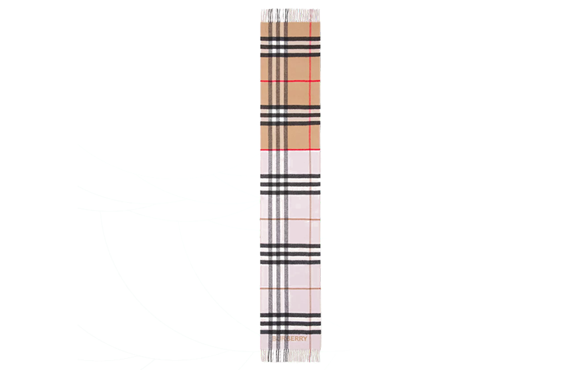 Burberry Checkered Cashmere Scarf in Archive Beige 80504931 圖 3