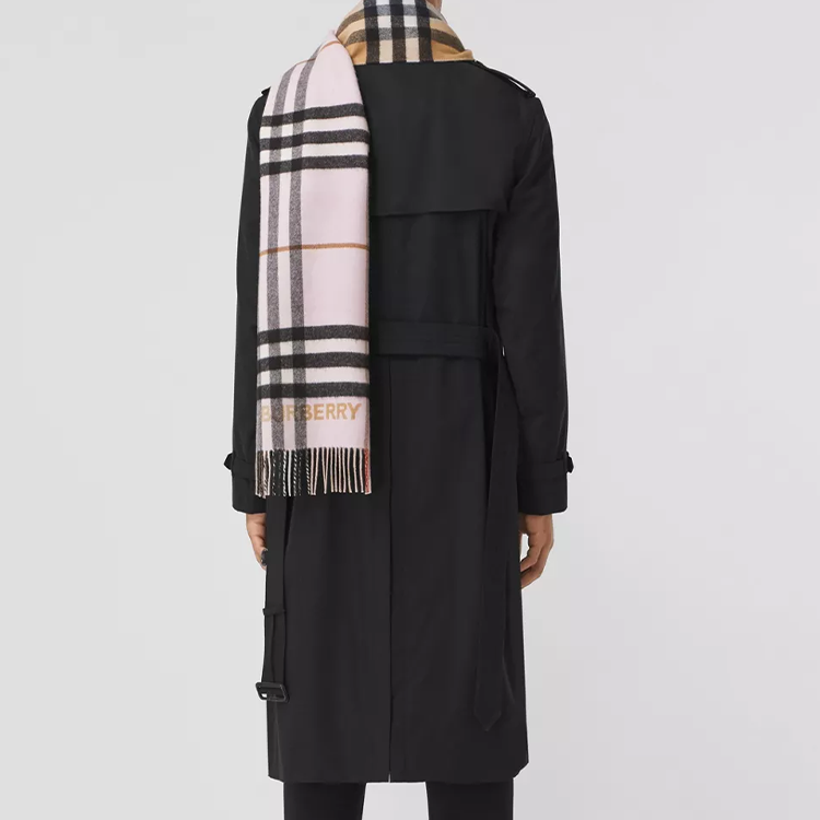Burberry Checkered Cashmere Scarf in Archive Beige 80504931 圖 5