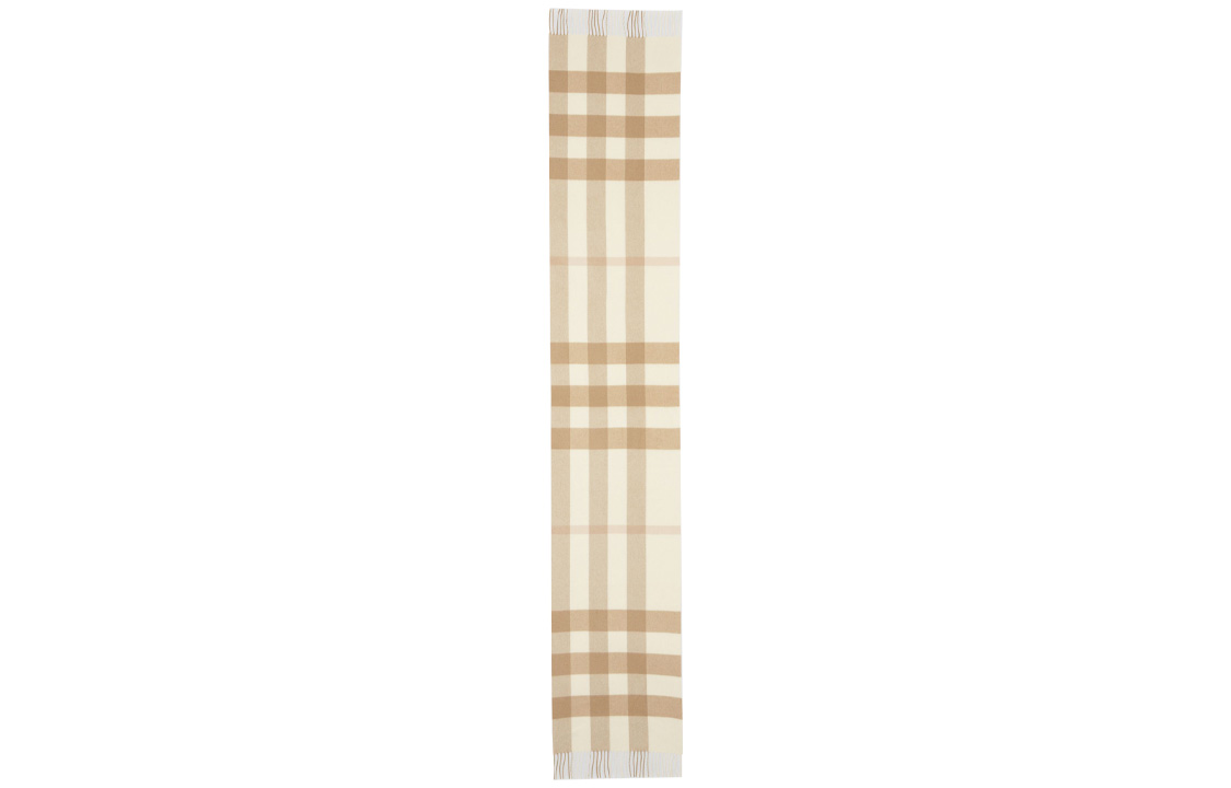 Burberry Checkered Cashmere Scarf White 80197651 圖 3