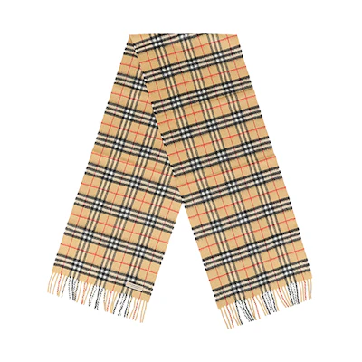 Burberry Checkered Cashmere Scarf Yellow 4073122