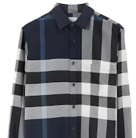 Details for Burberry 男士拼接格紋全棉襯衫 80715361