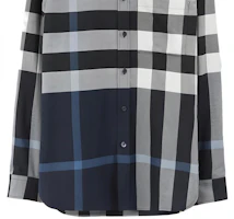 Sizing Burberry 男士拼接格紋全棉襯衫 80715361