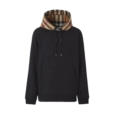 Burberry Checkered Hoodie Black Long Sleeve Sweatshirt. 80450041