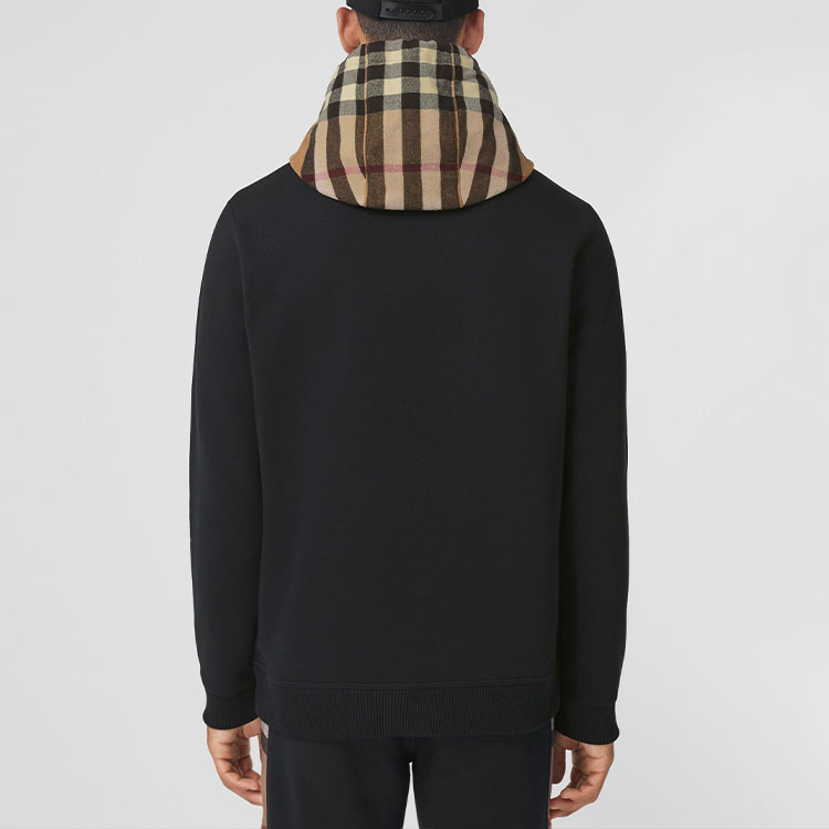 Purchase 博柏利黑色格纹长袖连帽衫卫衣 80450041