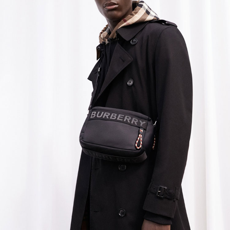 Sizing 博柏利黑色格纹长袖连帽衫卫衣 80450041