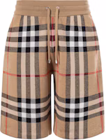 Order Burberry Celana Pendek Pria Silk-Blend Motif Kotak - Archive Beige. 80435721