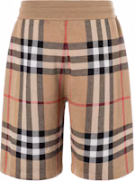 Lookbook Burberry Celana Pendek Pria Silk-Blend Motif Kotak - Archive Beige. 80435721