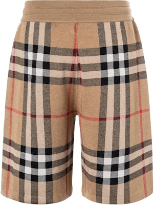 Burberry Celana Pendek Pria Silk-Blend Motif Kotak - Archive Beige. 80435721 Lookbook Burberry Celana Pendek Pria Silk-Blend Motif Kotak - Archive Beige. 80435721