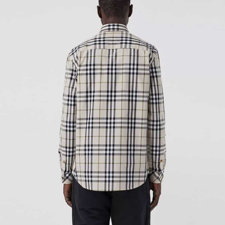 Burberry Checkered Long Sleeve Casual Shirt Brown 80428381 圖 6