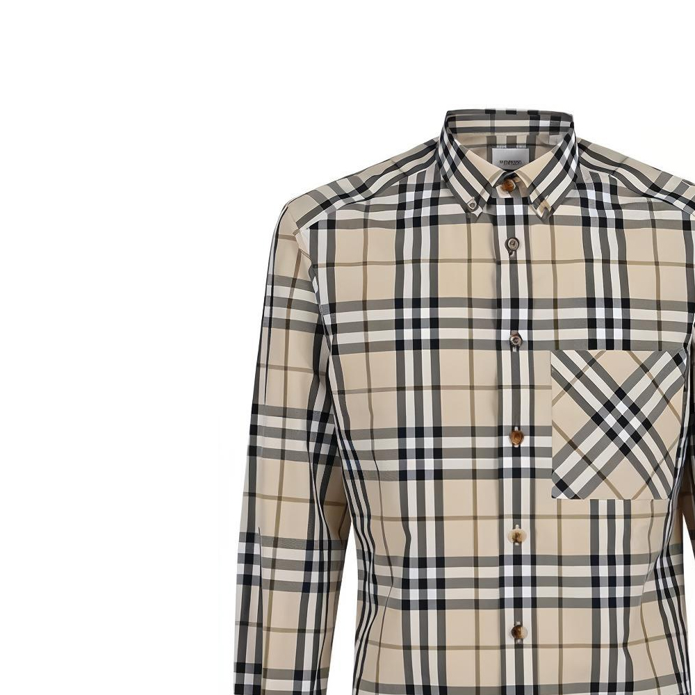 Burberry Checkered Long Sleeve Casual Shirt Brown 80428381 圖 7