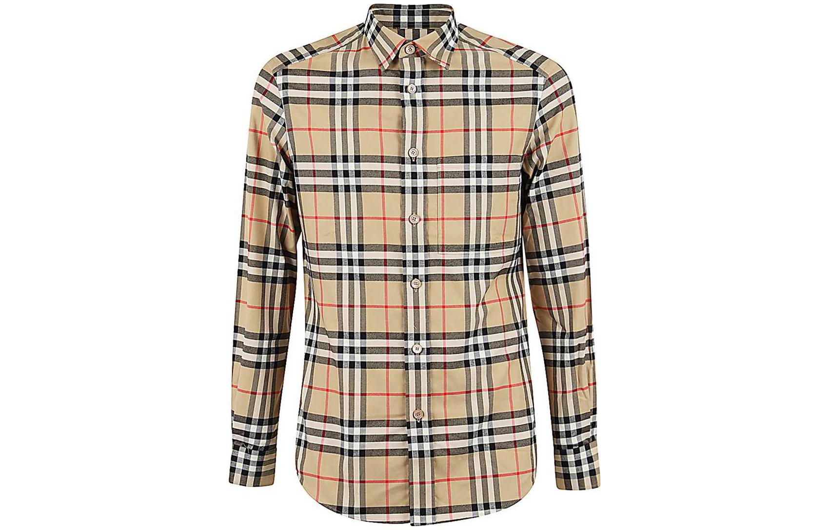 Burberry Checkered Long Sleeve Casual Shirt in Checkered Pattern 8033703