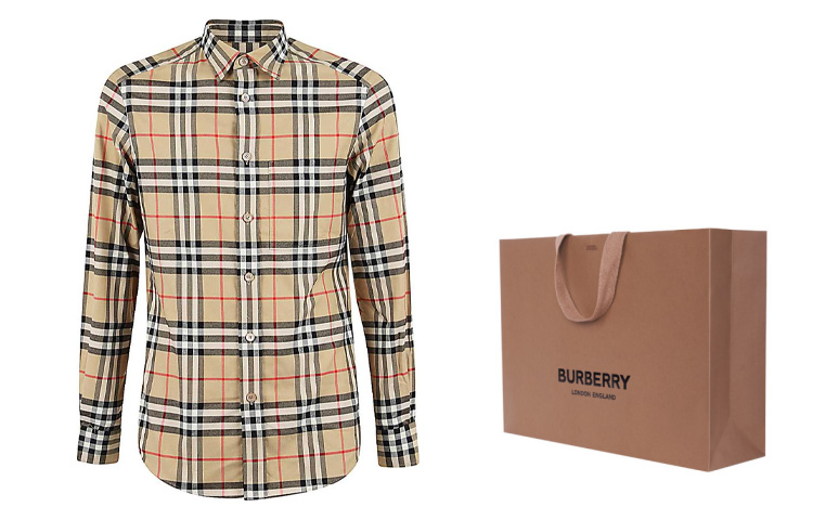 Burberry Checkered Long Sleeve Casual Shirt in Checkered Pattern 8033703 圖 7