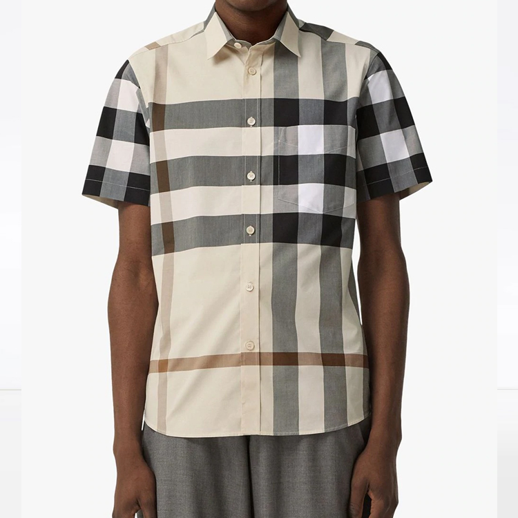 Lookbook 버버리 체크 셔츠 아카이브 베이지 80293671