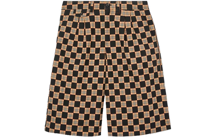 Order Shorts Casual Rectos a Cuadros Burberry Beige 80292801