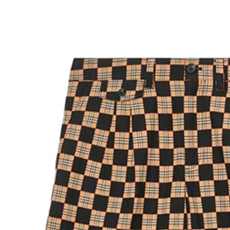 Sizing Shorts Casual Rectos a Cuadros Burberry Beige 80292801