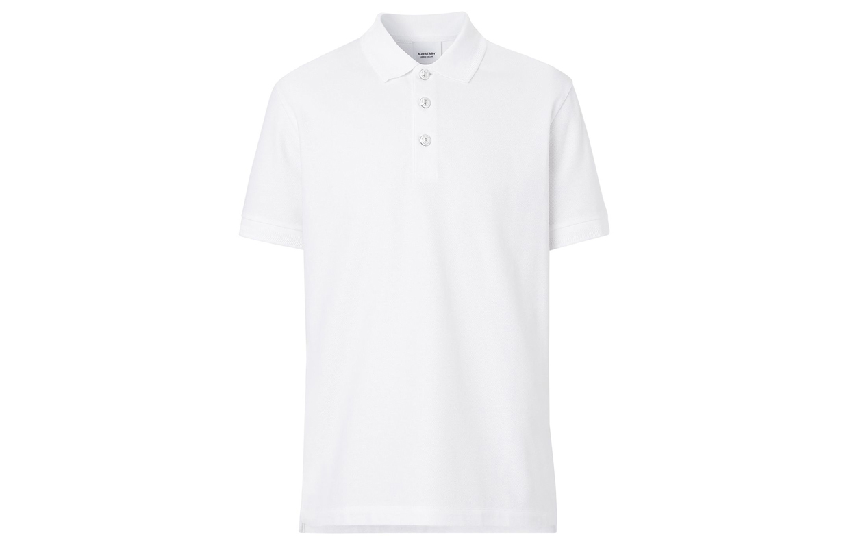 Burberry Classic Button-Up Polo Shirt in White. 80288721