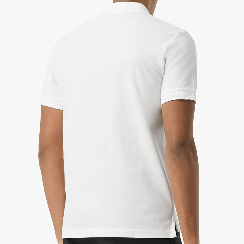 Burberry Classic Button-Up Polo Shirt in White. 80288721 圖 4