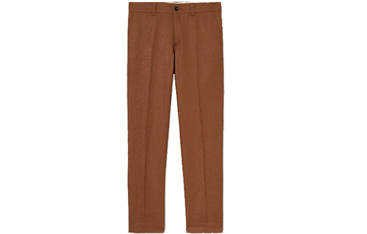 Burberry Classic Button Casual Pants for Men - Brown 80415551 圖 2