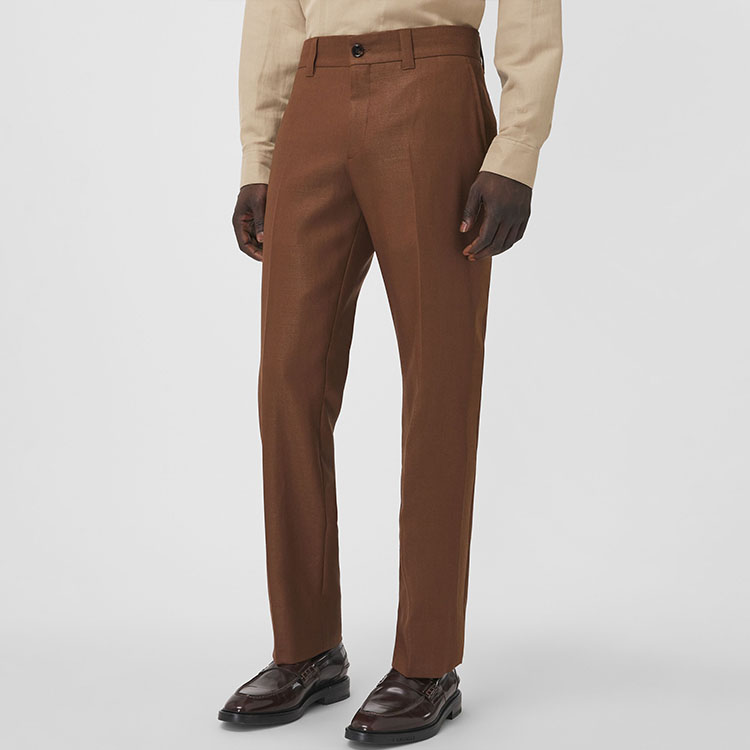 Burberry Classic Button Casual Pants for Men - Brown 80415551 圖 5