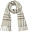 Lookbook Burberry Classic Cashmere Rectangular Scarf Light Khaki Green Check Pattern 80161231