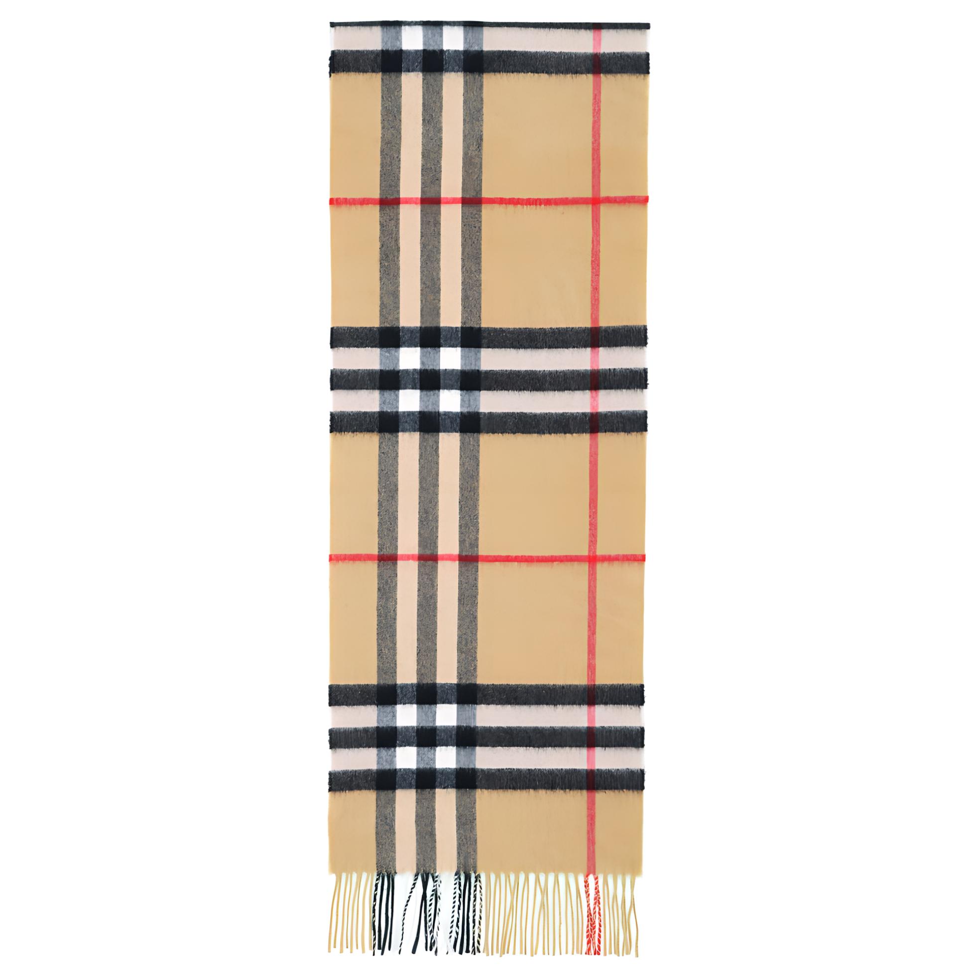 Burberry Classic Cashmere Scarf Unisex Couple Style in Vintage Beige. 80568501