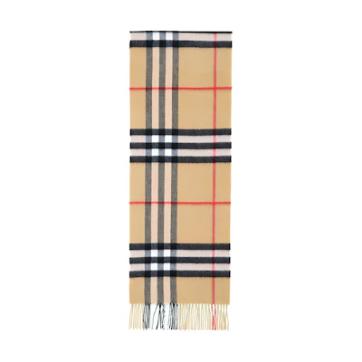 Burberry Classic Cashmere Scarf Unisex Couple Style in Vintage Beige. 80568501