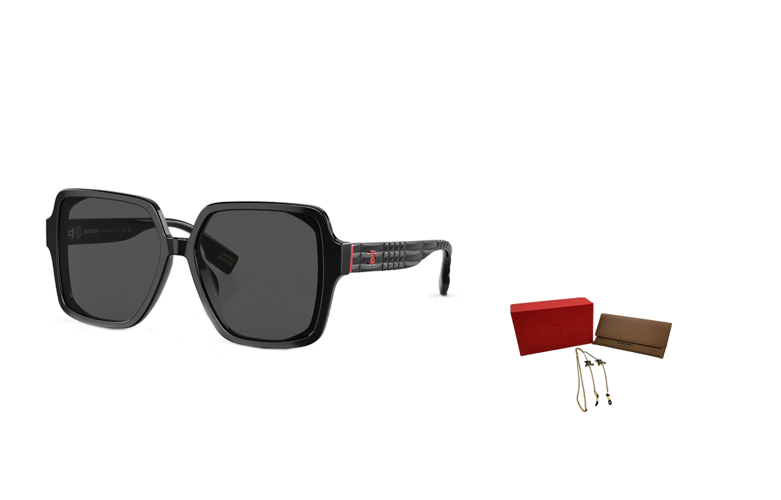 Burberry Classic Casual Unisex Square Sunglasses with Black Frame BE4379D-404087 圖 6