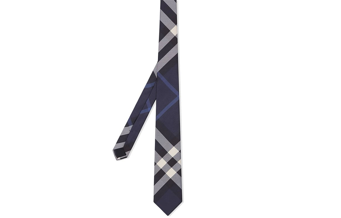 Lookbook Burberry Classic Check Blue Tie 80138201