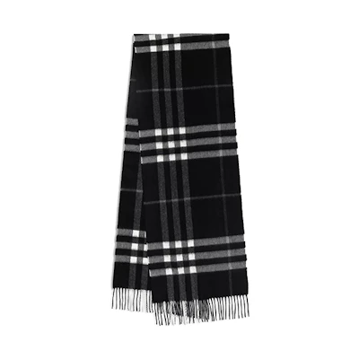 Burberry Classic Check Cashmere Scarf Black 40305001