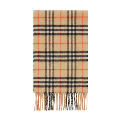 Burberry Classic Check Cashmere Scarf Kids Beige 8089369
