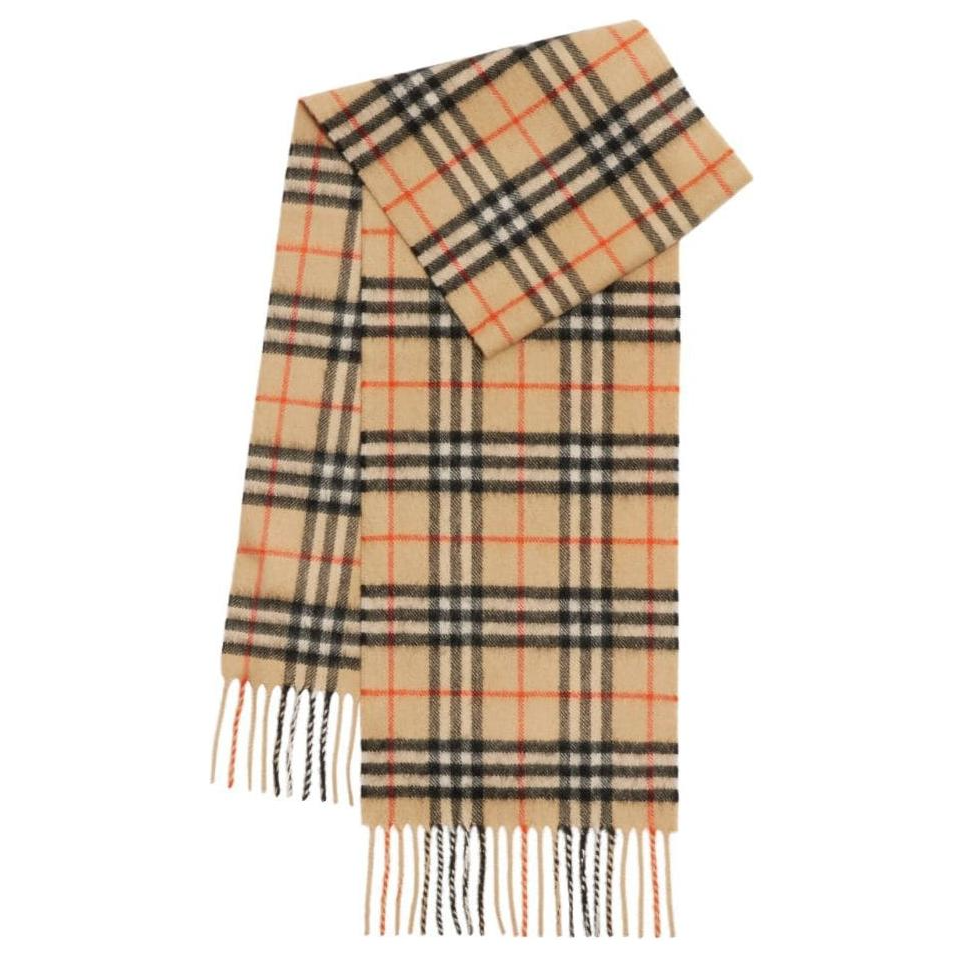 Lookbook Burberry Classic Check Cashmere Scarf Kids Beige 8089369