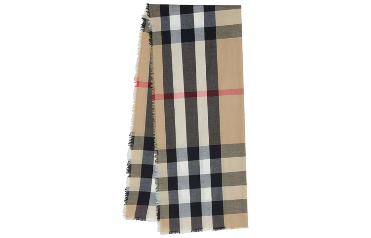 Burberry Classic Check Cashmere Scarf Unisex - Heritage Beige 80245001