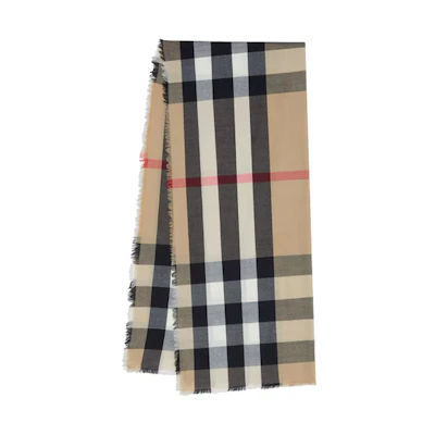 Burberry Classic Check Cashmere Scarf Unisex - Heritage Beige 80245001