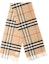 Lookbook Burberry Classic Check Cashmere Scarf with Tassels Unisex Couple Style 8018173-A7026