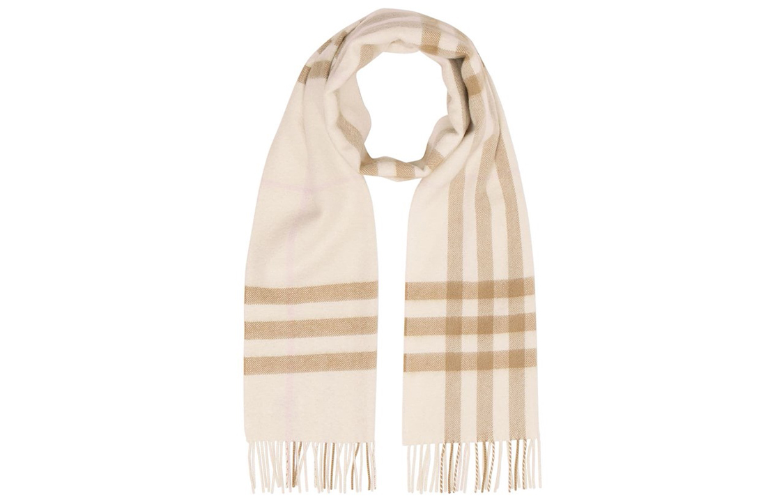 Burberry Classic Check Cashmere Wool Scarf Unisex Couples Edition 8020814 圖 3