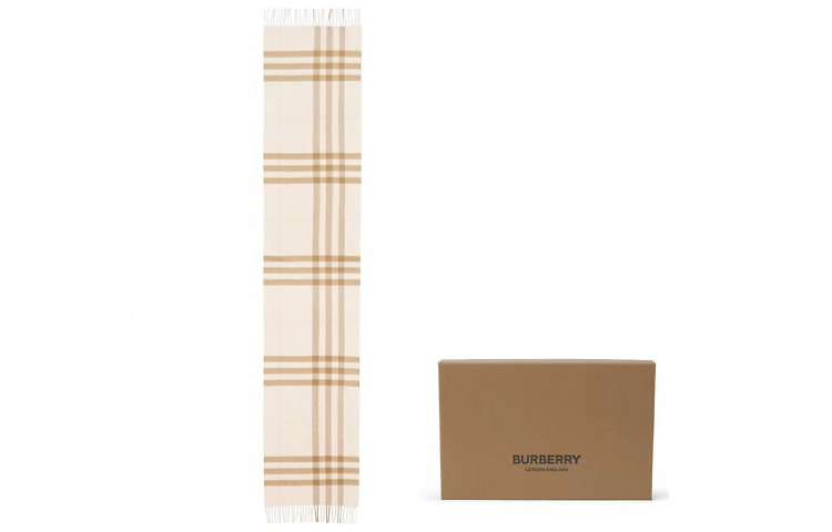 Burberry Classic Check Cashmere Wool Scarf Unisex Couples Edition 8020814 圖 4