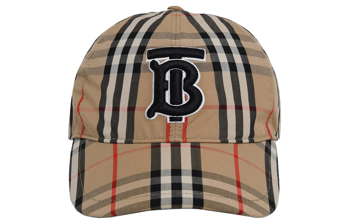 Burberry Classic Check Cotton Baseball Cap Unisex Khaki 8038504
