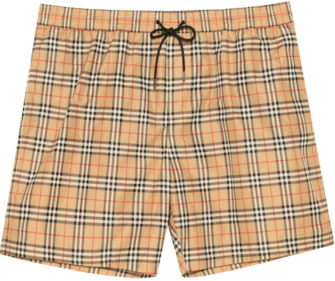 Burberry 經典格紋抽繩聚酯纖維短褲(駝色) 80172951 Order Burberry 經典格紋抽繩聚酯纖維短褲(駝色) 80172951