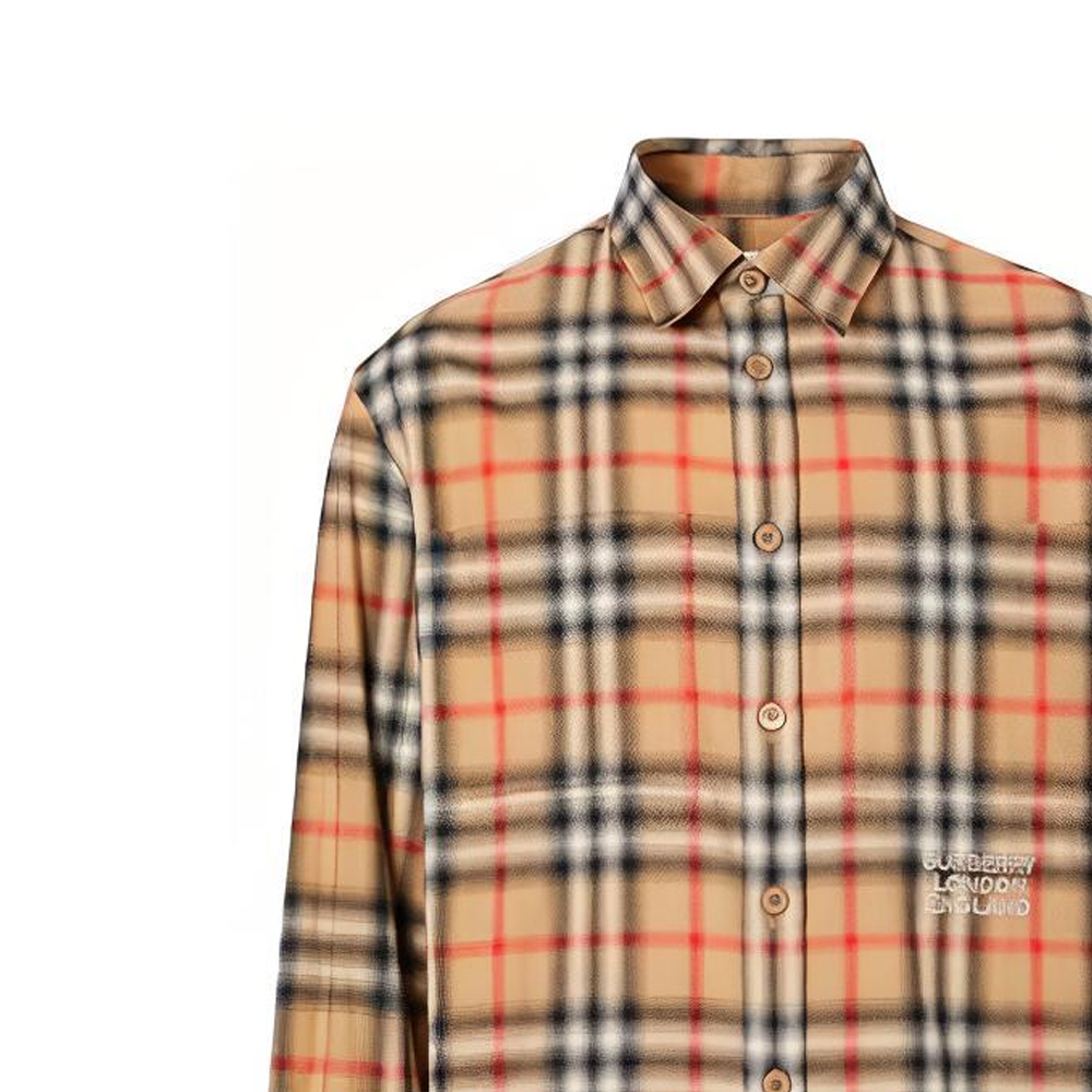 Burberry Classic Check Flannel Shirt in Archive Beige 80367731 圖 6
