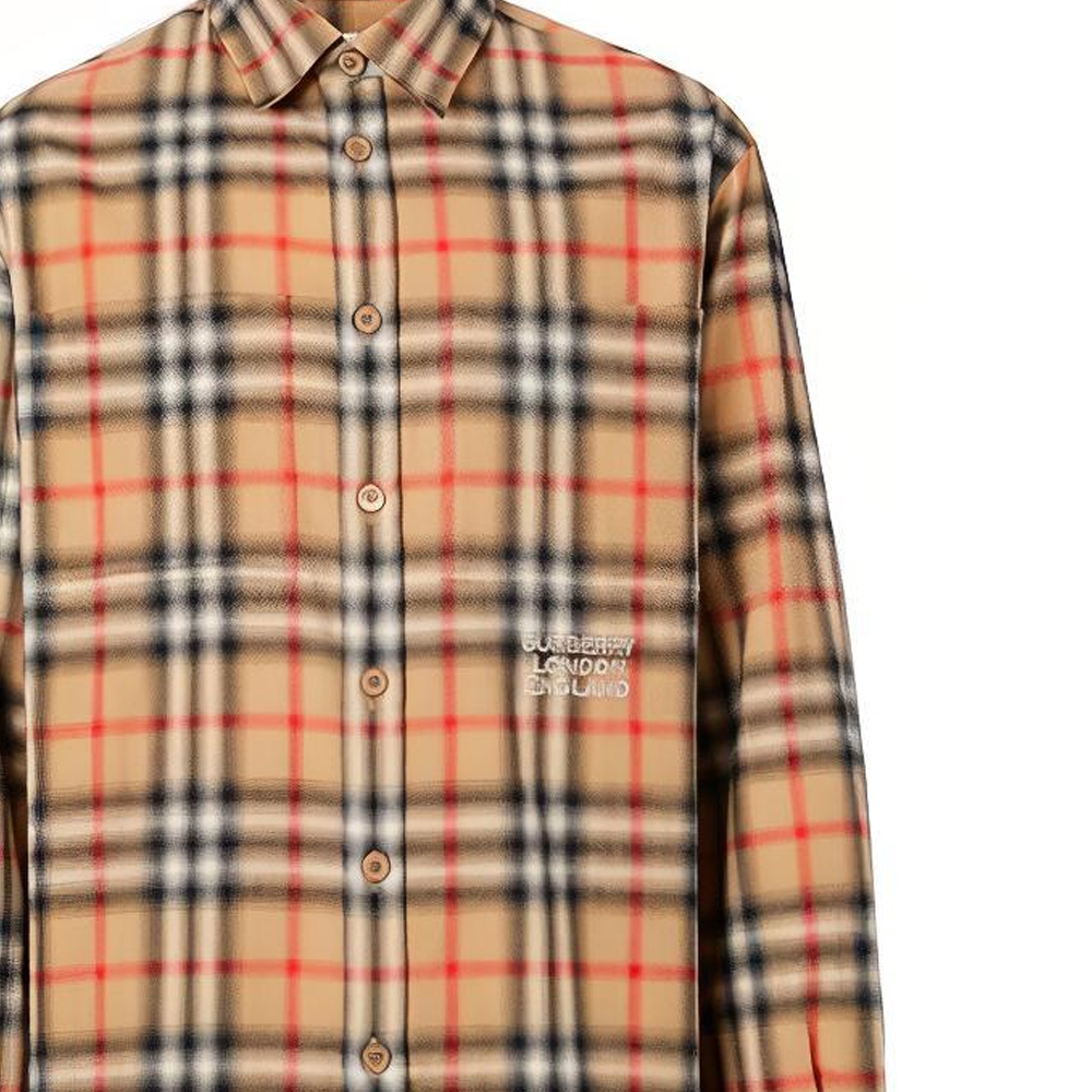 Burberry Classic Check Flannel Shirt in Archive Beige 80367731 圖 8