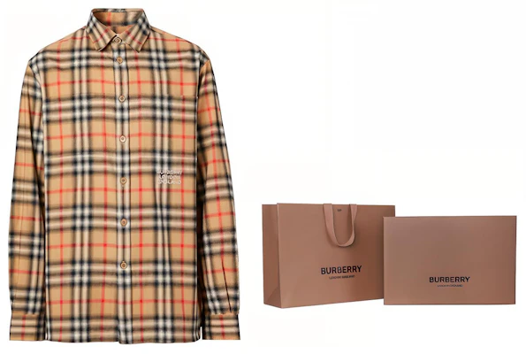 Kemeja Flanel Burberry Classic Check Warna Archive Beige 80367731 2