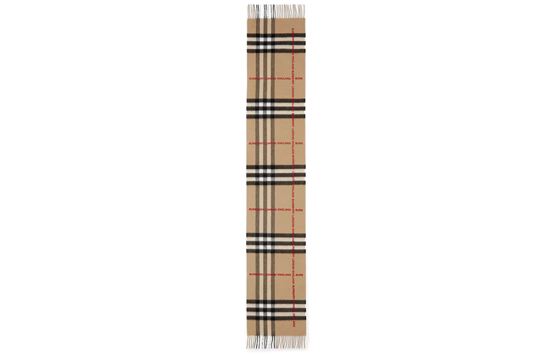 Lookbook Burberry Classic Check Fringe Wool Scarf for Men 80593741