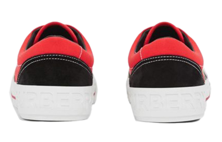 Burberry Classic Check Lace-Up Sneakers 'Khaki Red' 圖 5