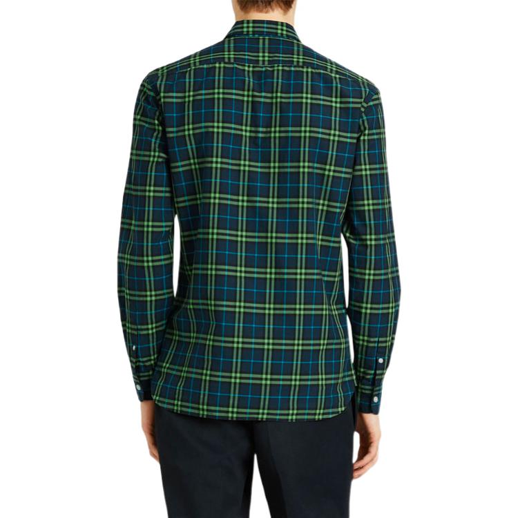 Burberry Classic Check Long Sleeve Shirt Blue Green 80031031 圖 4