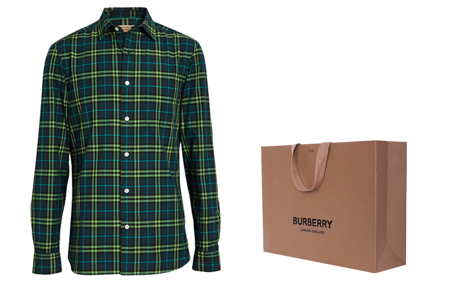 Burberry Classic Check Long Sleeve Shirt Blue Green 80031031 圖 6